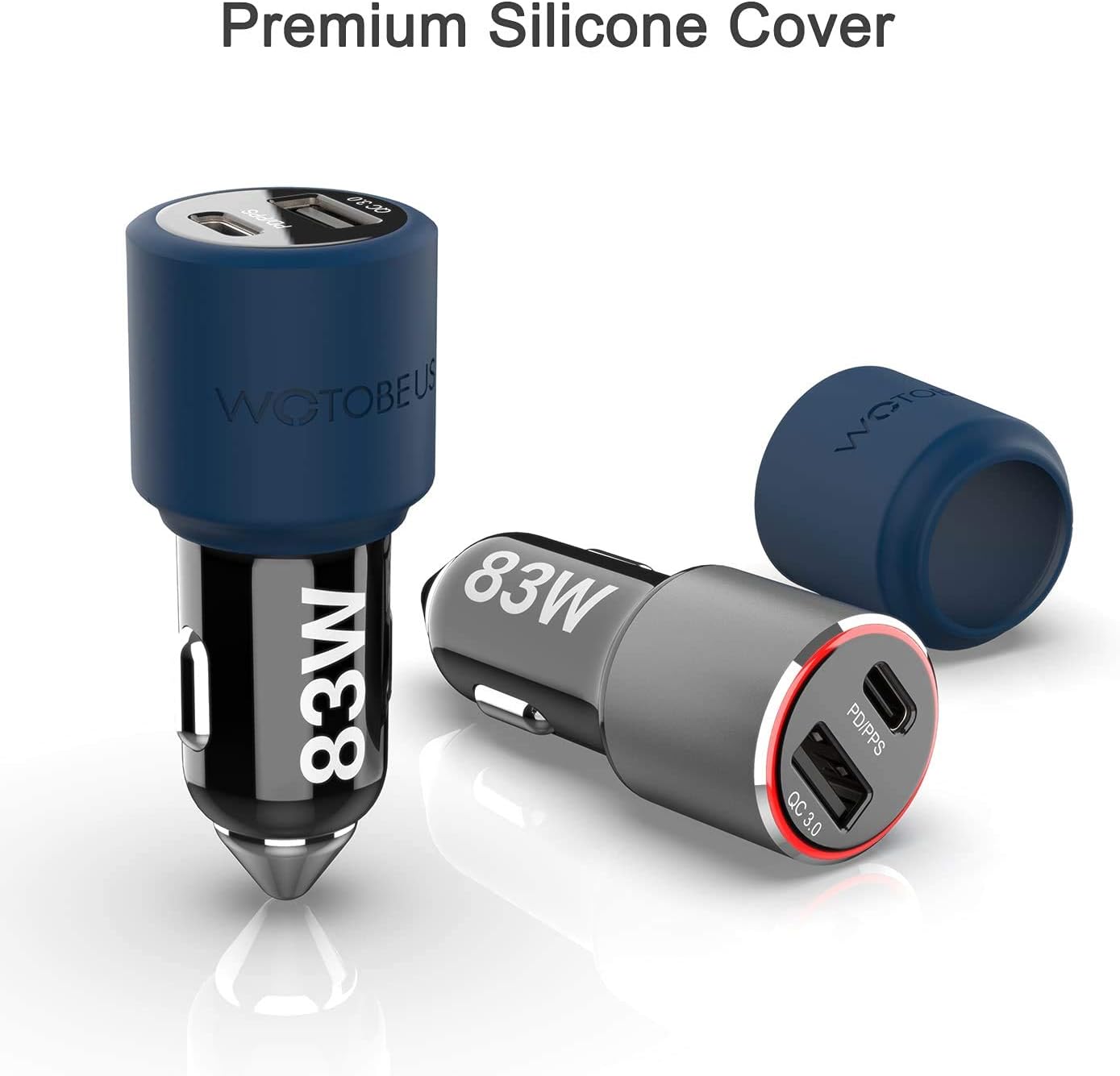 USB C Car Charger 83W WOTOBEUS 2 Port PPS PD QC 3.0 65W Type C Super Fast Charging 18W Cigarette Lighter Adapter for iPhone 12 11 Pro Max Samsung Galaxy 5G Phone Note S20 S10 Pixel iPad MacBook Laptop: Electronics