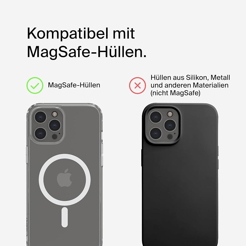 BoostCharge drahtloser magnetischer Kfz-Telefon-Halter, Kfz ladegerät, Auto Ladegerät, kompatibel mit MagSafe-fähigem iPhone 17, Air, 16, 15, 14, 13, 12, Pixelsnap (inkl. Kabel)
