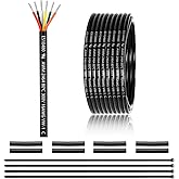 16 Gauge 6 Conductor Electrical Wire 25FT, UL 2464 16 AWG 6 Wire Cable Tinned Copper PVC Stranded 16/6 Core Wire for LED Lighting, Outdoor Low Voltage Extension Cable, Automotive etc.