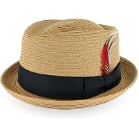 Belfry Crushable Porkpie Fedora Hat Men display picture 1