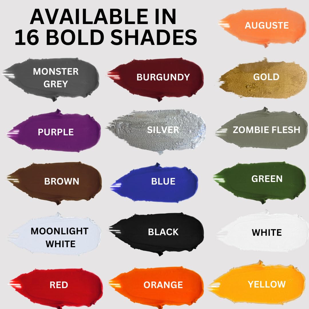 Mehron Makeup Color Cups | Stage, Foundation, Face Paint, Body Paint, Halloween Makeup | Greasepaint .5 oz (14 g) (Black)