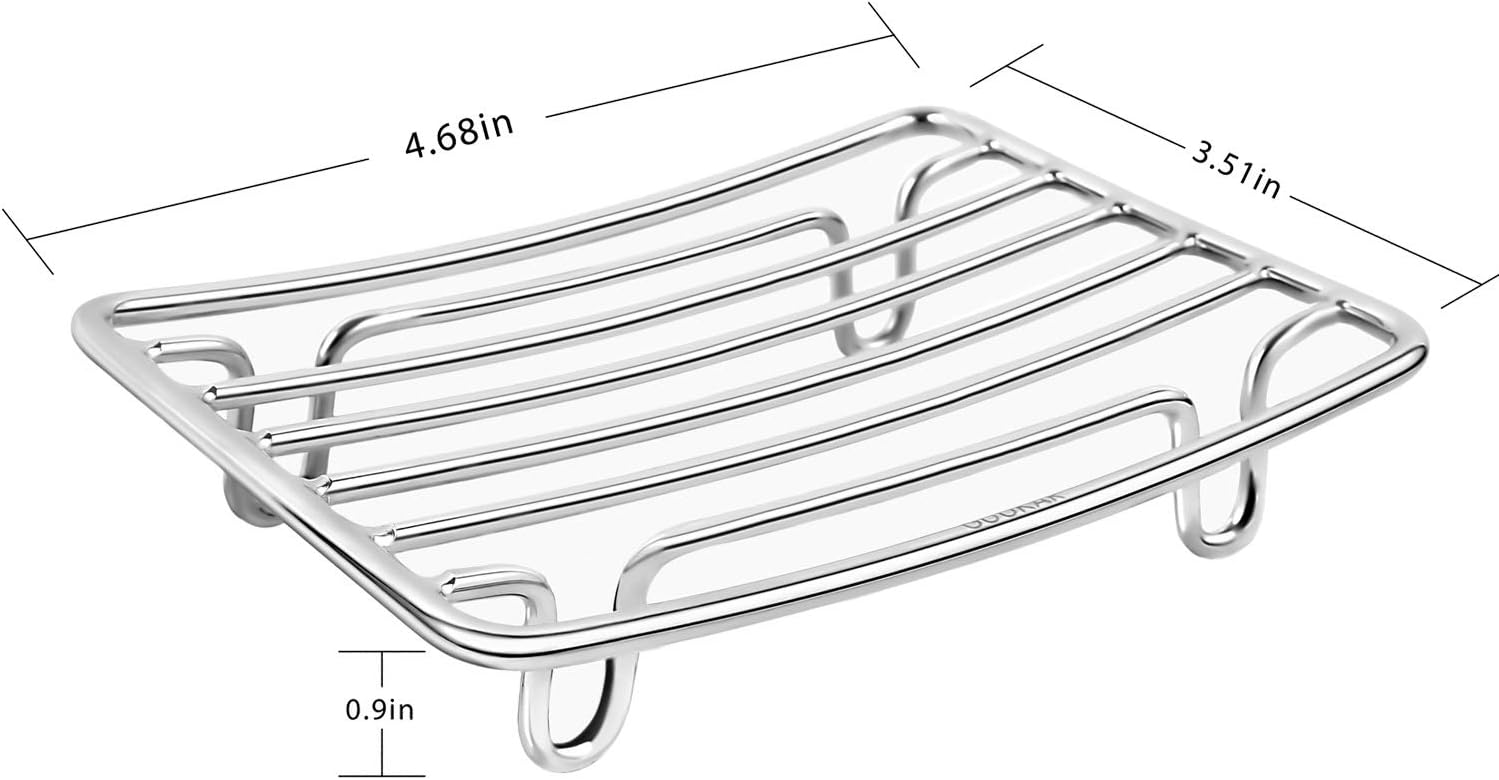 GUUKAR Stainless Steel Bar Soap Dish, Rust Proof Soap Sponge Holder, Self Draining Soap Dishes for Shower, Rv, Tub, Kitchen Sink and Bath: Home & Kitchen