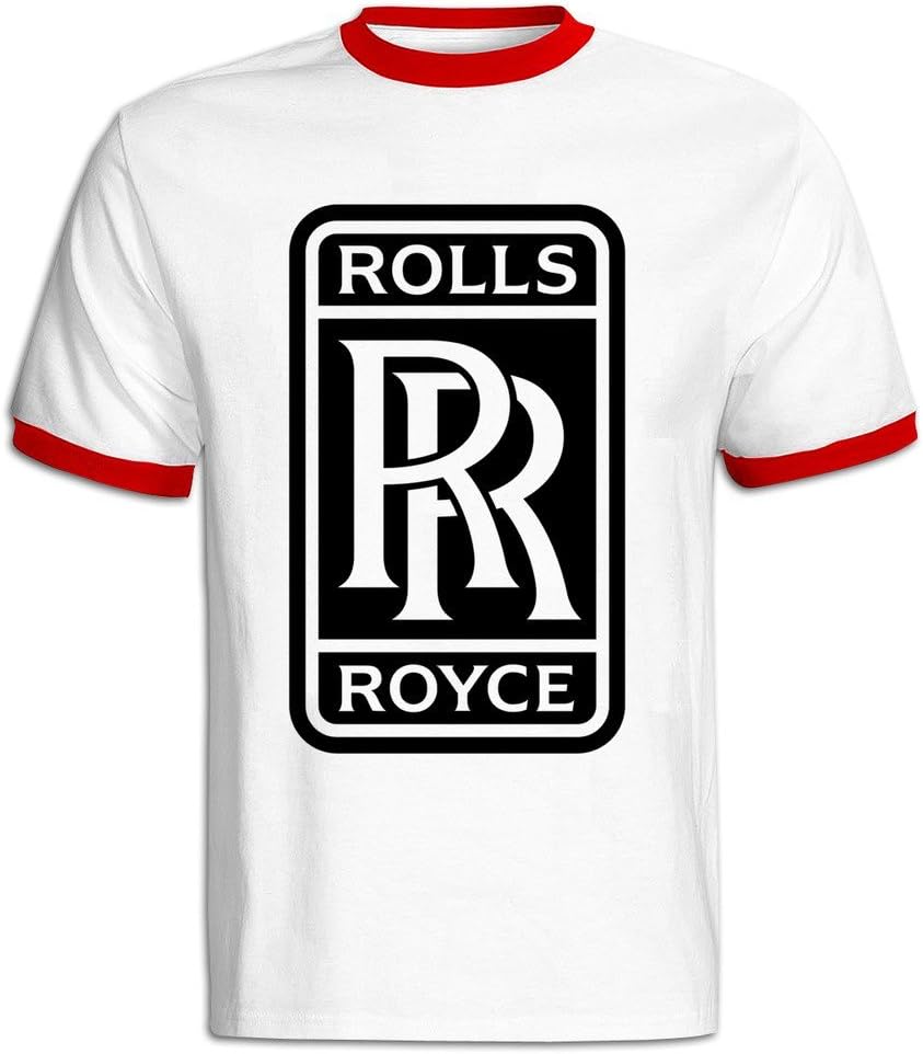 Men's Rolls Royce Logo Baseball T-Shirt Black
