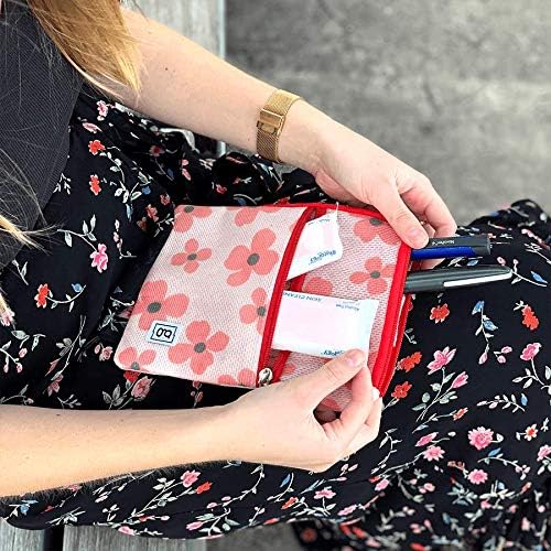 Glucology XXL Zip Wallet, Flowers, 5 Pen Pouch - Image 5