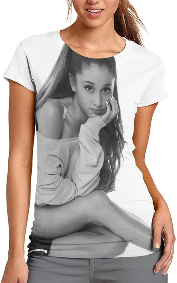 Amazon Co Jp アリアナ グランデ Ariana Grande Tシャツ レディース 丸首 吸汗速乾 伸縮性 抗菌 ポーツ ポリエステル サイズ 柔らかい ファッション 軽い 薄めス 半袖 服 ファッション小物