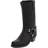 Frye Harness 12R Motorcycle Boots, Leather Boots for Women, Goodyear Welt | Rugged Rubber Outsole, 12" Shaft, Square Toe, 14" Calf Fit, Womens Fall Boots, Tall Boots, 1.8" Heel, Unlined, Fall Festivals