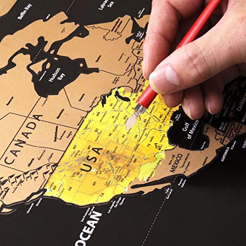 Scratch Off Map of the World ,Relax Artist Travel Map Poster 32.4 in X 23.4 in Perfect Travel Gift Black Scratch off Map Birthday Gifts