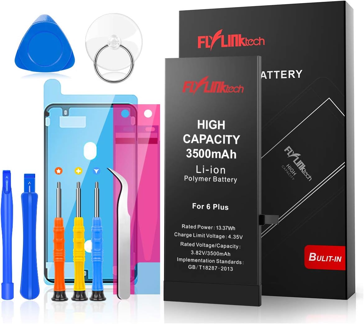 Flylinktech for iPhone 6 Plus Battery Replacement, 3500mAh High Capacity Li-ion Battery with Repair Tool Kit-Included 24 Months Assurance: Home Audio & Theater