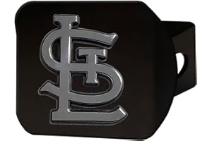 FANMATS MLB - St. Louis Cardinals Black Metal Hitch Cover, 2 in. class iii