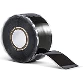 Romeda 1 Inch x 10 FT Black Self-Fusing Silicone, Thickness 0.5mm Hose Repair Tape, Heavy Duty and Leak Proof Rubber Hose Tape, Pipe for Water - Black