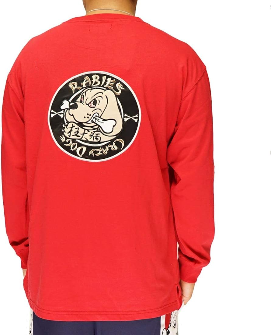 Amazon Galfy ガルフィー 狂犬病 犬 ヤンキー ロンt ロングtシャツ 長袖 メンズ レディース 30レッド L Tシャツ カットソー 通販