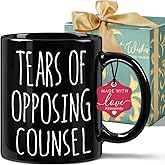 Koouyiedy Tears of Opposing Counsel Coffee Mug 11OZ Black - Law School Essentials - Future Lawyer Gift - Funny Lawyer Gifts for Attorneys - Lawyers Christmas Gifts