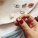 Onnea 5pcs Enamel Hand Mouth Brooch Set Cute Brooch Pin Patches for Clothes/Bags/Backpacks (Hand pins set)