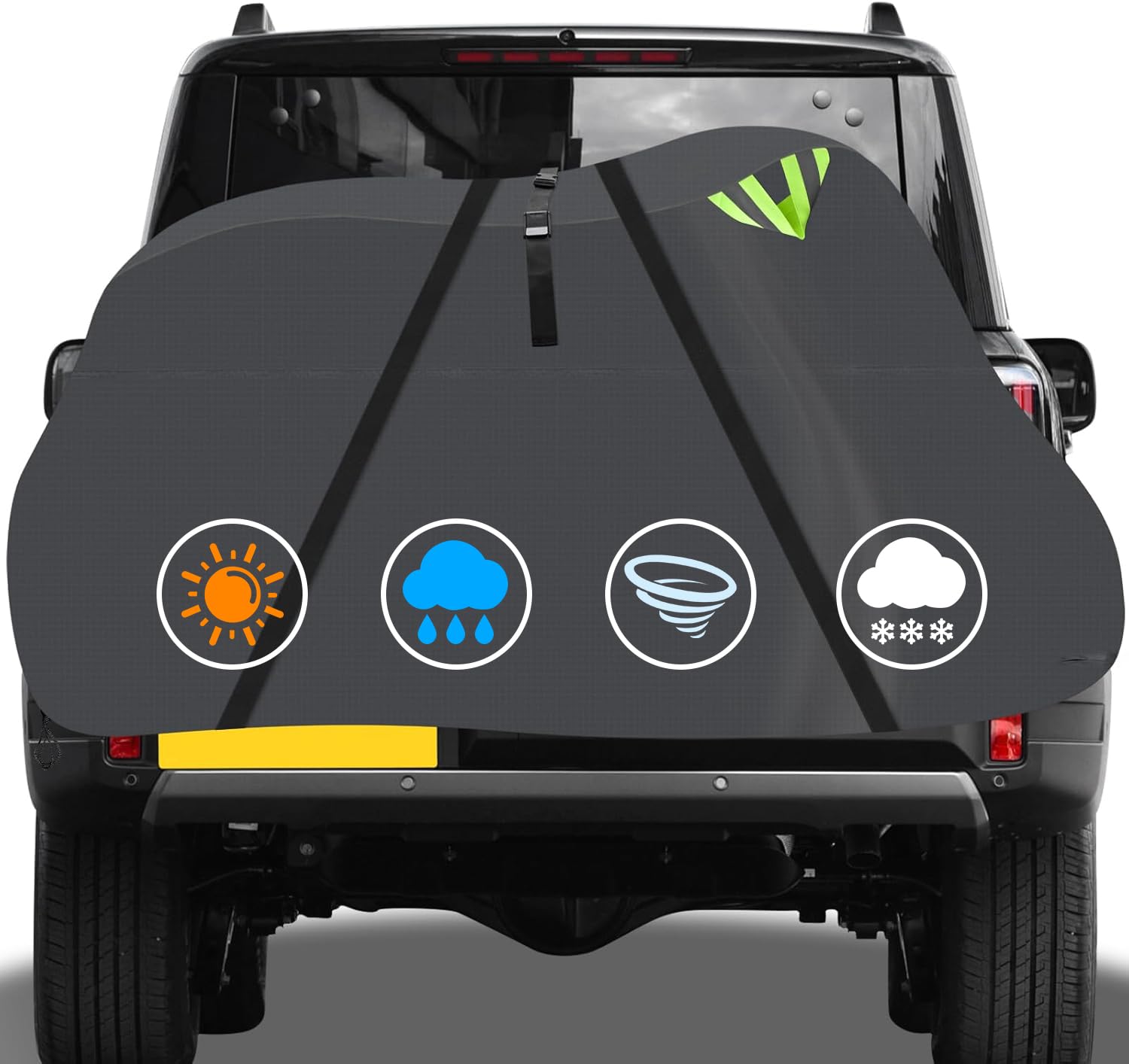 Bike Covers for Transport 2 Bikes - Bike Covers for Outside Storage on Rear Bike Rack, 600D Heavy-Duty Sports Tear-Resistant Waterproof and Durable Bike Cover, PU Coating for Car Hitch Storage