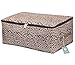 iwill CREATE PRO Clothes, Quilt, Underwear, Apparel, Garments Storage Organizer Box, Three-Open Zipper and Handles, Washable (Leopard Print, L)
