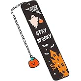 Halloween Bookmarks, Fall Bookmark, Spooky Basket Stuffers, Wicked Merch, Halloween Basket Stuffers for Girl Boy, Horror Spooky Book Mark, Funny Book Mark for Reading Women, Cute Pumpkin Accessories