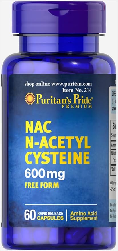 Amazon Com Puritan S Pride Nac 600 Mg N Acetyl Cysteine 60