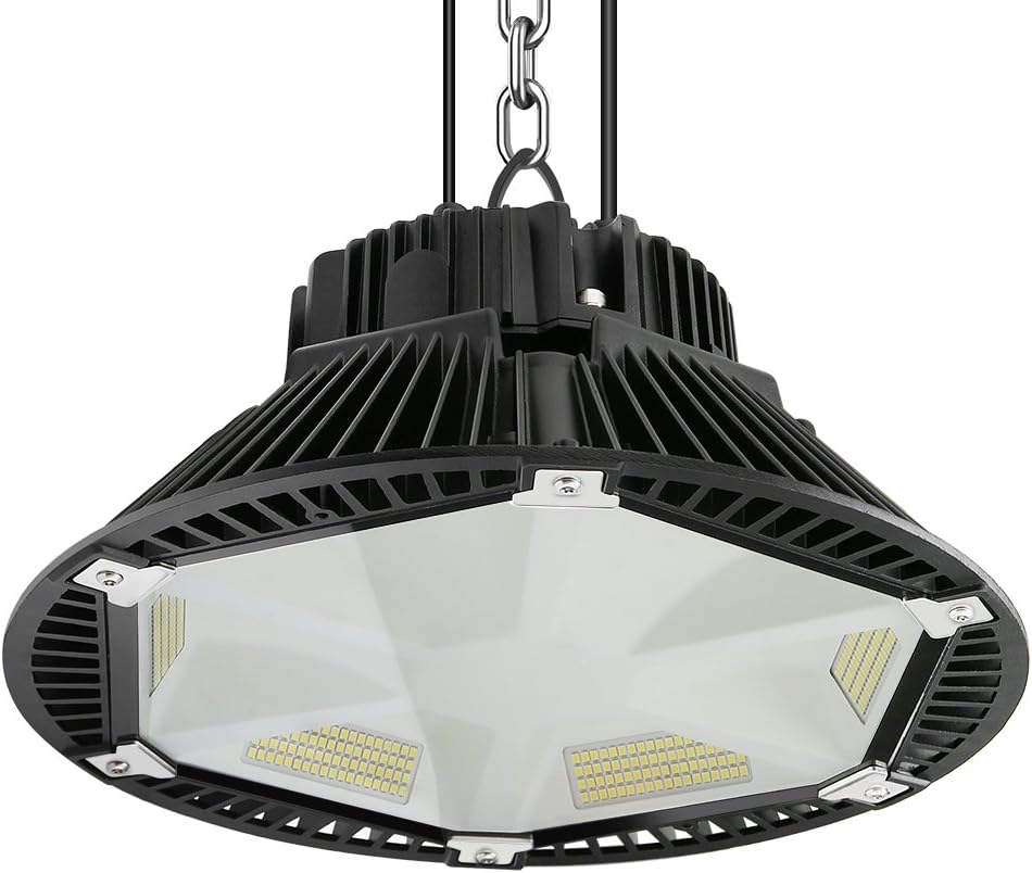 LED High Bay Lights, Anten 200W UFO LED Shop Light 130LM/W SMD 2835 LED 26000LM 5000K Dimmable Anti-Glare for Garage Warehouse Workshop
