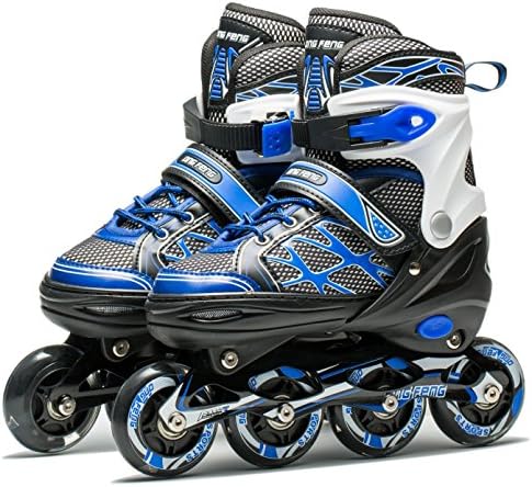 Coolkuskates Adjustable Kids Inline Skates with Light up Wheels for Recreation (m)