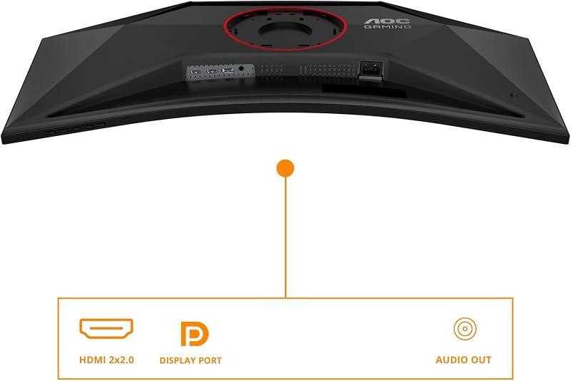 CU34G4AD 34 Zoll Curved, UW-QHD Gaming Monitor, 180Hz, Fast VA Panel, 1ms GtG, Adaptive Sync, HDR10, FreeSync Premium, Höhenverstellung,(3440x1440 HDMI 2X 2.0 DP 1x 1.4) Schwarz