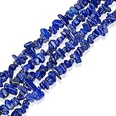 Genuine Lapis Lazuli Chips Gemstone Beads 5-8mm Irregular Shaped Crystal Chip Stone Loose Bead for Jewelry Making 1 Strand 32"