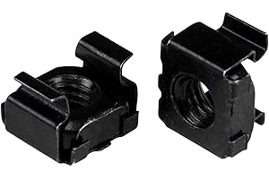 StarTech.com M5 Cage Nuts - 50 Pack, Black - M5 Mounting Cage Nuts for Server Rack & Cabinet (CABCAGENUTSB)