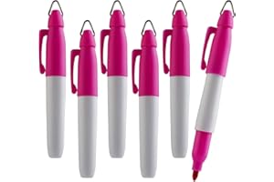 TH Golf Mini Permanent Markers, Assorted Colours, Fine Point, 6 Count (Pink)