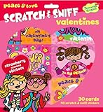 Peaceable Kingdom Peace and Love, Scratch and Sniff Strawberry Scented Valentine Cards