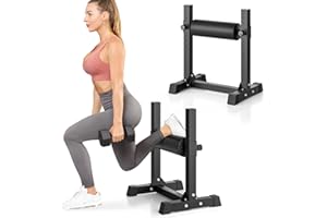 BODY RHYTHM BODYRHYTHM Bulgarian Split Squat Stand, Single Leg Squat Roller Stand with 9 Adjustable Roller Heights for Squats, Leg Lunges, Lower Body Training.
