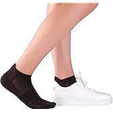 ELYFER Unisex Thin Rayon Ankle Socks, Breathable Low Cut Athletic Running Sports Socks for Women and Men 4-8-12 Pairs