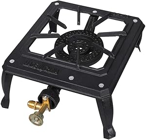 Portable Camp Stove Single Burner Cast Iron Propane Gas Stove Outdoor BBQ Cooker | Jabbka Holdings