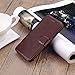 Belemay Compatible with iPhone X Wallet Case,Compatible with iPhone 10 Case, Genuine Leather Wallet Case, Flip Folio Book Cover, Card Holder Slots, Kickstand, Magnetic Clousure, Cash Pockets, Brown