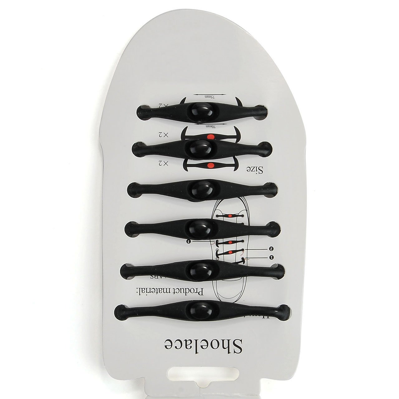 Faleto No Tie Flat Shoelaces, Men & Women Waterproof & Stretchy Silicone Tieless Shoe Laces For Athletic Dress Shoes, Hiking Boots Loose Shoelace Accidents Solid Black