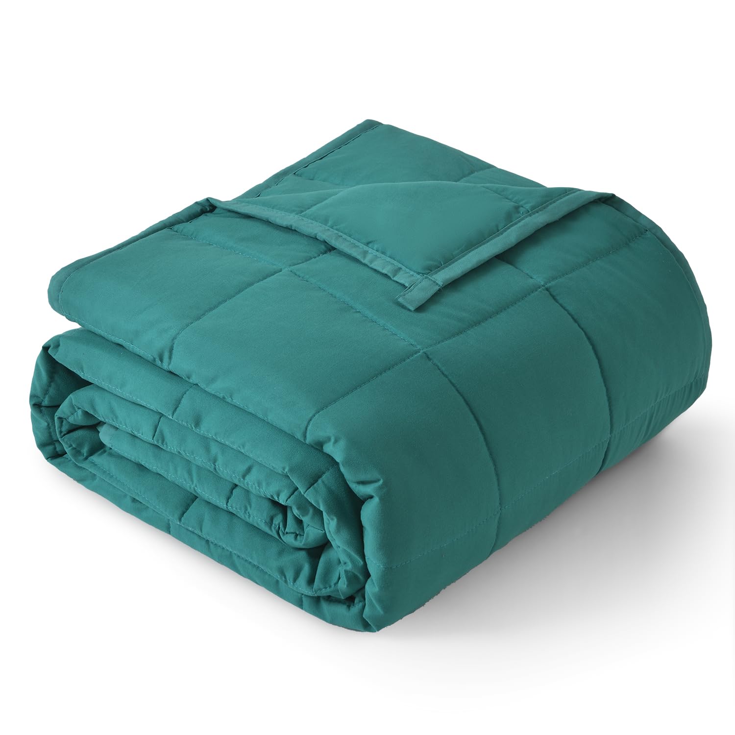 Topblan Weighted Blanket for Adults 15lbs, Soft Cooling Breathable Weighted Throw for Sleeping, Washable Heavy Blanket with Glass Beads for Winter, Sofa Bed, 48"x72" Twin Size Image