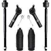Detroit Axle - Front 6pc Tie Rods Kit for 2007-2013 Chevy Silverado 1500 | GMC Sierra Suburban Yukon XL 1500 Tahoe Cadillac Escalade ESV EXT, 4 Inner &amp; Outer Tie Rod Ends 2 Boots Suspension Kit