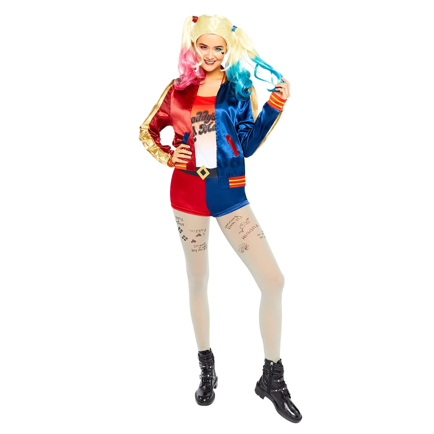 Amscan 9906158 - Women's Official DC Comics Harley Quinn Suicide Squad Adults Fancy Dress Costume Size: 10-12