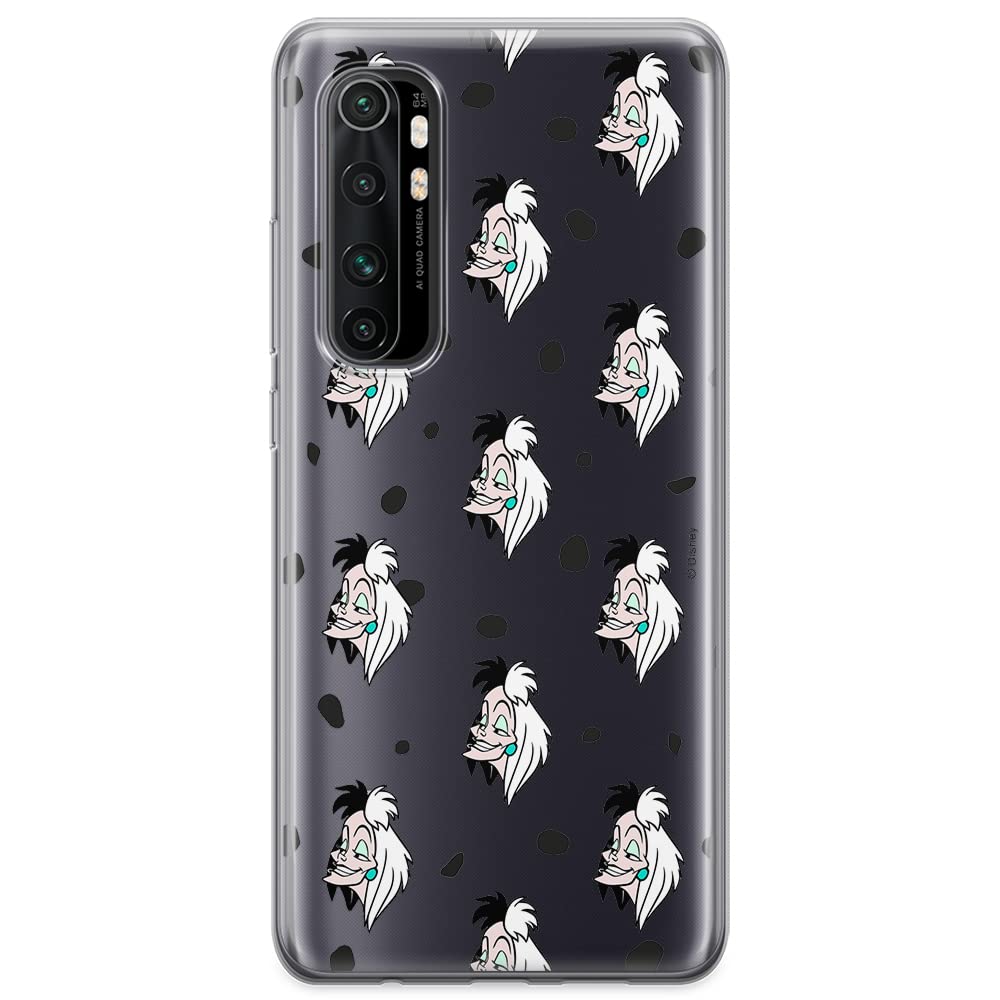 ERT GROUP mobile phone case for Xiaomi MI NOTE 10 Lite original and officially Licensed Disney pattern Cruella 005 optimally adapted to the shape of the mobile phone, partially transparent