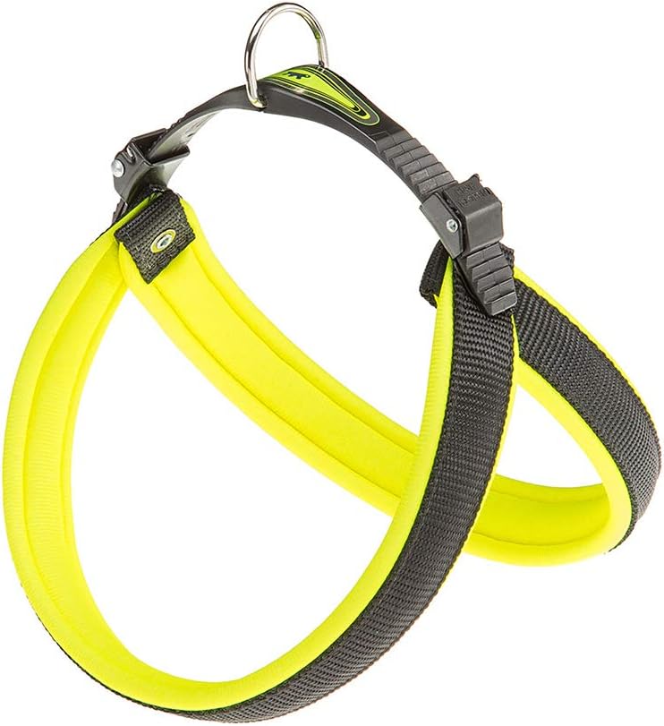 Ferplast Harness for Medium-Sized Dogs AGILA FLUO 3 Dog Harness with Soft Padding, Quick Release and Attachment System