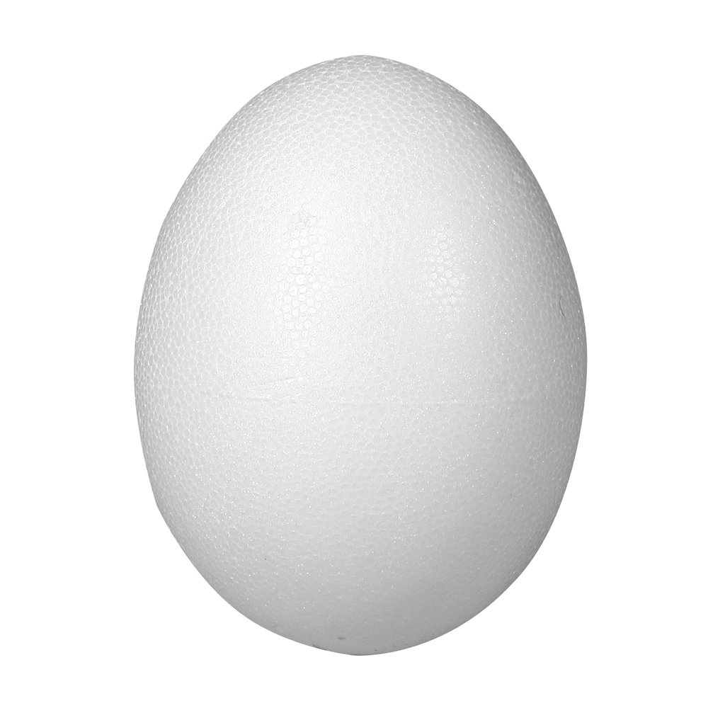 Rayher 30167000 Large Polystyrene Egg for Easter Crafts, Fillable Two-Part Egg for Small Gifts and Sweets, Hollow Easter Egg, Height 26 cm, White