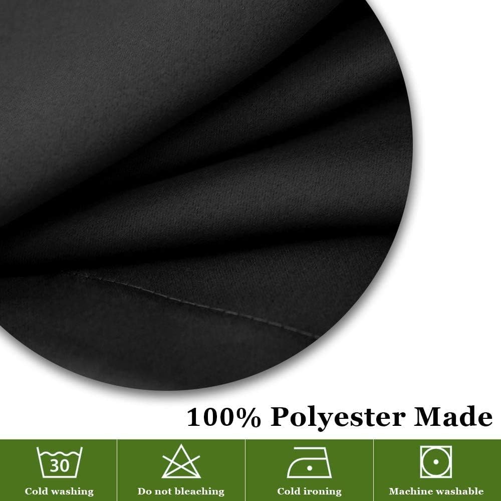 MIULEE Black Blackout Curtains for Living Room 2 Panel Set - Image 4