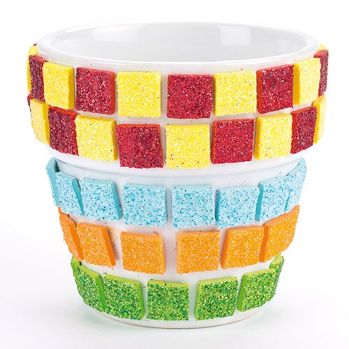 Baker Ross EF571 Glitter Foam Self Adhesive Mosaic Squares (Pack of 1950) Perfect for Arts and Crafts, Asst Colours, 1 cm - Image 3