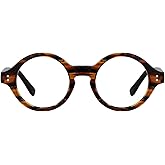 Zeelool Unisex Retro Acetate Round Eyeglasses Frame with Clear Lens Giggs FA0249