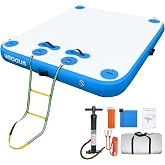 Vapaus Inflatable Floating Dock Air Dock Platform 6ft/8ft/10ft Non-Slip Inflatable Water Swim Mat Floating Island Raft for Pool Lake Beach Ocean Fishing Relaxing