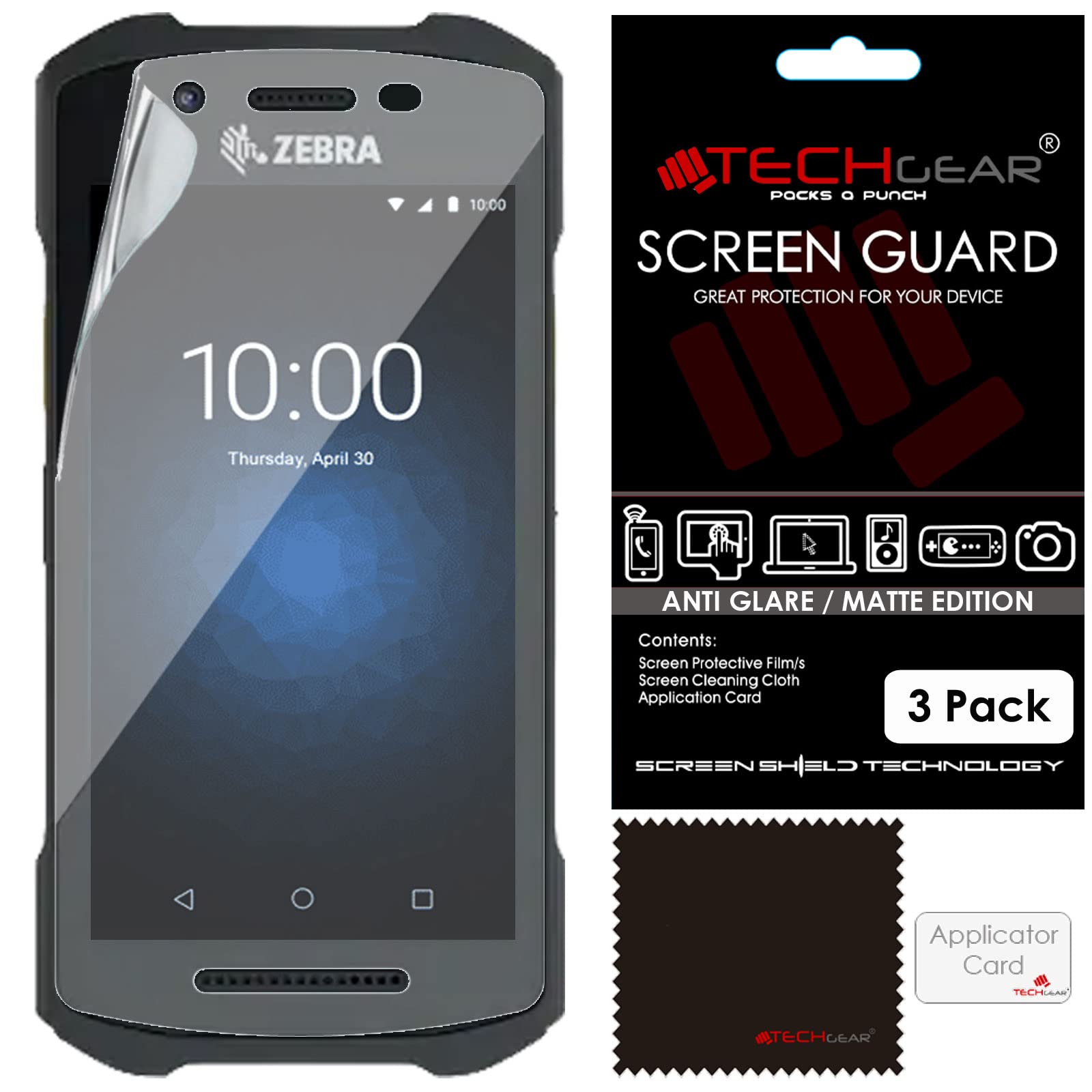 TECHGEAR [3 Pack] MATTE Screen Protectors Compatible for Zebra TC21 / TC26 Touch Computer Barcode Scanner, ANTI GLARE/MATTE LCD Screen Protectors Cover Guards