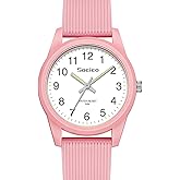 SOCICO Kids Analog Watch 50M Waterproof Easy to Read for Boys Girls | Learning Time, Soft Band, Big Numbers, Simple Style, Hiking, Swimming, Playing, Daily Wear, Ideal Birthday Gift