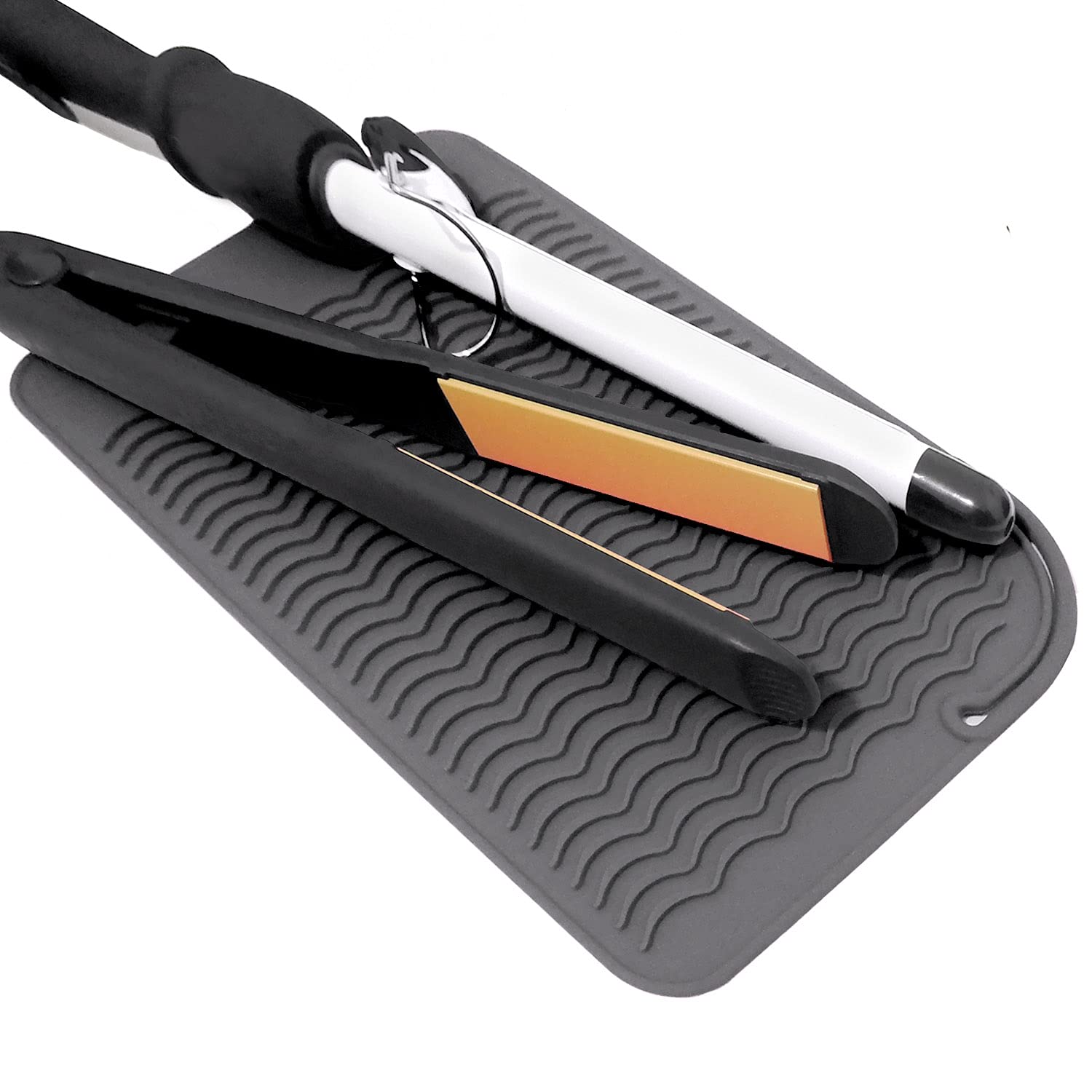 Large Heat Resistant Mat for Curling Irons, Hair Straightener, Flat Irons and Hot Hair Styling Tools, Black