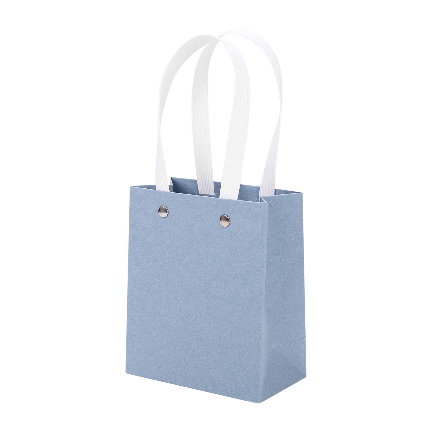 10 x Paper Gift Bags Small Size 11x6x13cm Gift Bag Reusable Party Bags Present Carrier Bags with Handle Wedding Favour Bags Tote Bags for Jewellery Gift, Birthday, Christmas Party, Bridal Shower