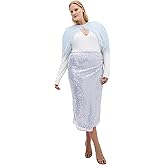 City Chic Women's Plus Size Skirt - Sequin Midi