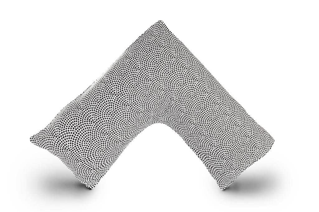 GMTEXTILES Pure 100% Egyptian Cotton Printed and & None Allergenic,V Shaped Orthopaedic/Pregnancy/Nursing Pillowcase (Pattern 7) โ image 1