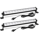 ZHPINGMX 2 Pack 24W LED Shop Light | Plug in Garage Light, 6.5FT Cord and On/Off Switch, 6000K 5400LM, For Garage Workshop Warehouse Factory Yard